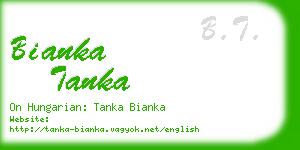 bianka tanka business card